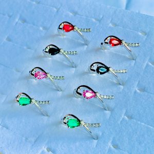 Tear Drop stone Ring 1pc