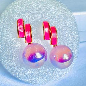 Pink Pearl Earrings
