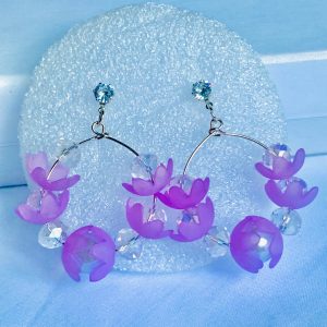 Purple Flora Earrings