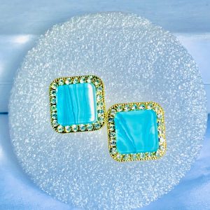 Blue Pattern Earrings