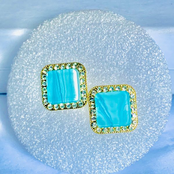 Blue Pattern Earrings