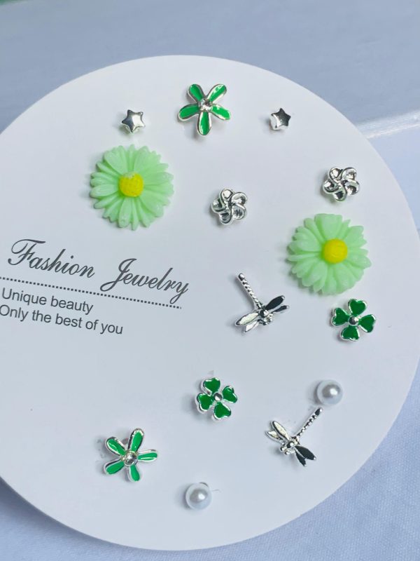 Flower Summer Earrings set