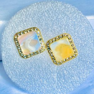 Yellow Pattern Earrings