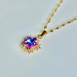 Purple Star Stone Necklace